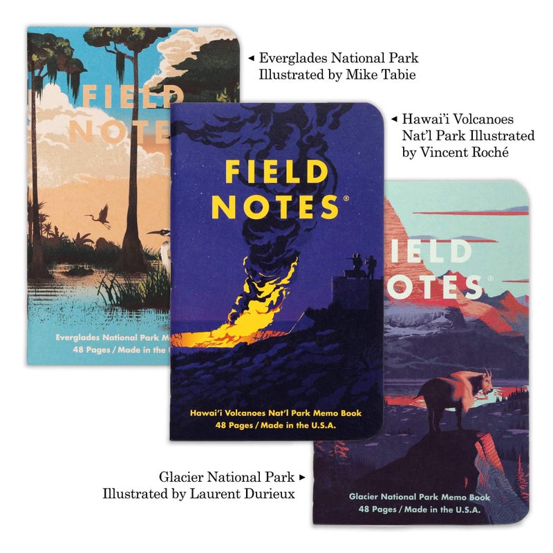 Field Notes: National Parks Series (Series F - Glacier, Hawai'I Volcanoes, Everglades) - Graph Paper Memo Book 3-Pack - 3.5 x 5.5 Inch - Image 5